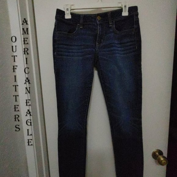 American Eagle Outfitters Denim - American Eagle Outfitters (8) Super Stretch Jeans low rise blue skinny J…